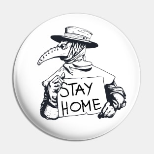 Stay Home - Plague Doctor Pin