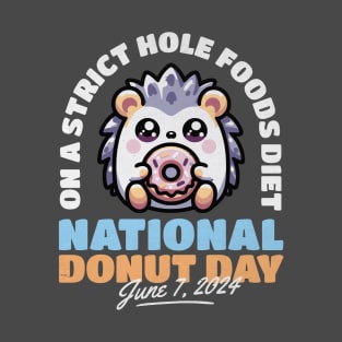 National Donut Day Pun Cute Kawaii Hedgehog T-Shirt