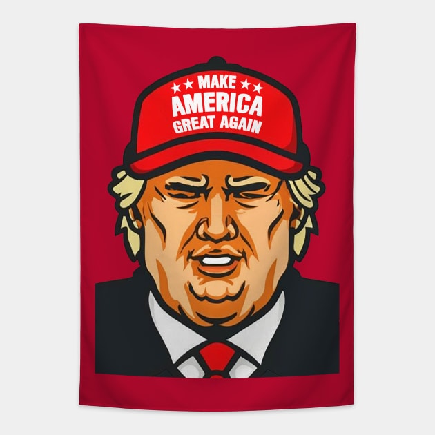 Make America Great Again Trump Tapestry by Plushism