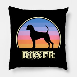 Boxer Vintage Sunset Dog Pillow