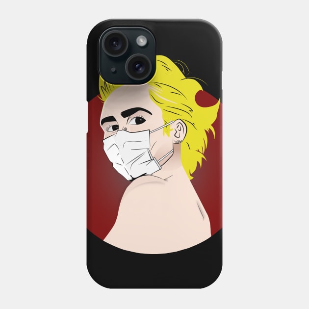 Japaness girl stay safe Phone Case by JHFANART