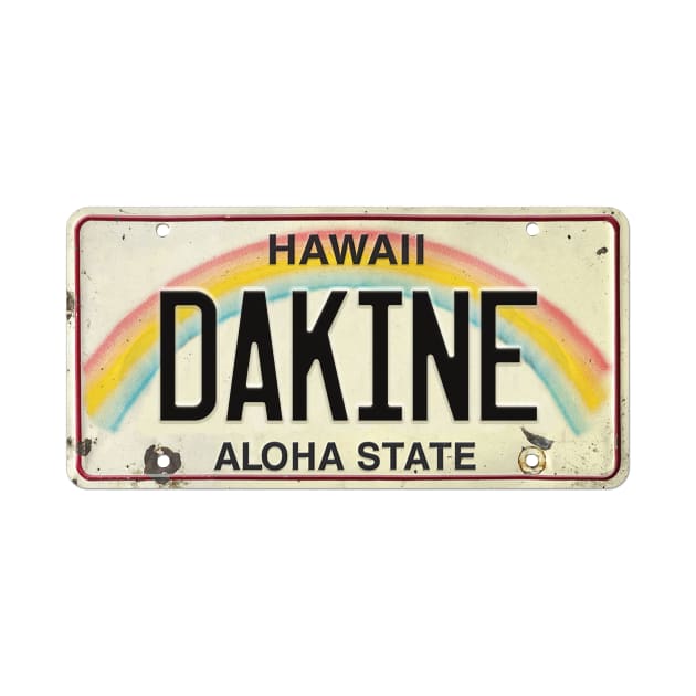 Dakine Vintage Hawaii License Plate by HaleiwaNorthShoreSign