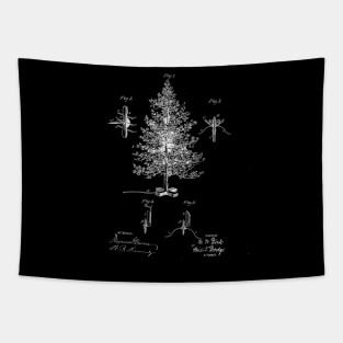 Christmas Tree Vintage Patent Drawing Tapestry