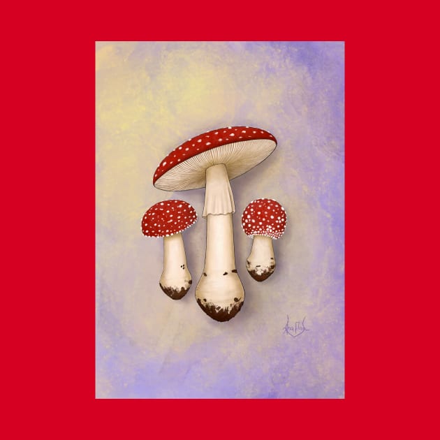 Amanita Muscaria with background by BastetLand