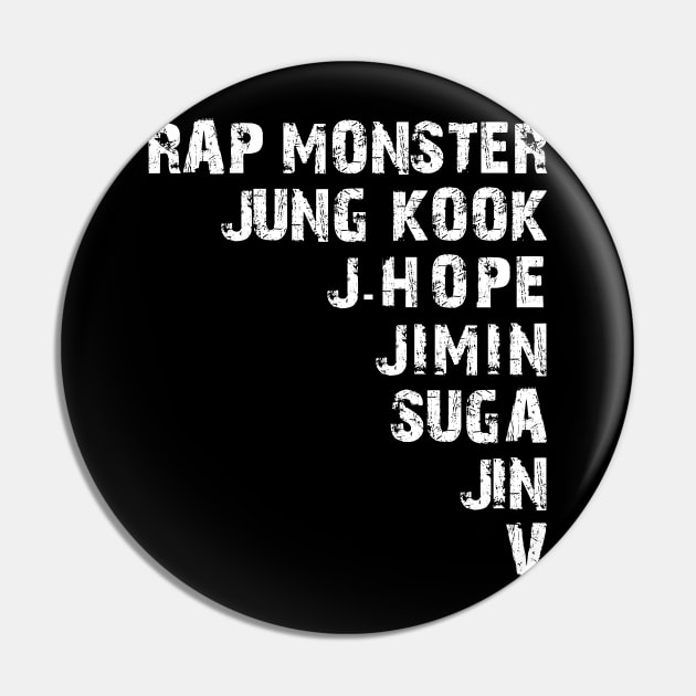 KPOP BTS BANGTAN BOYS MEMBERS NAMES Pin by LySaTee