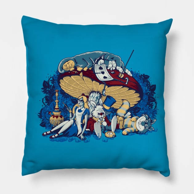 Stoned In Wonderland Pillow by LetterQ