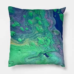 Emerald Blue Flow Pillow