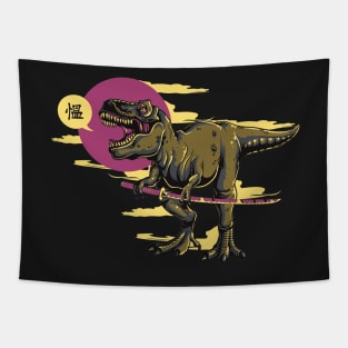 T-Rex Samurai Tapestry