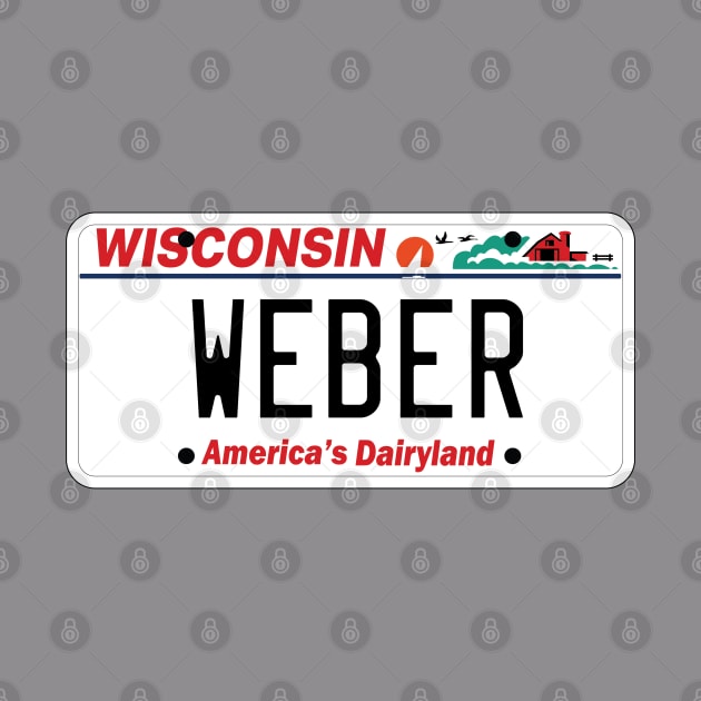 Wisconsin Weber grill vanity license plate by zavod44