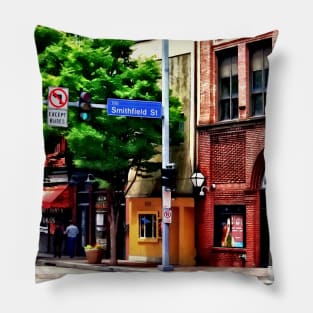 Pittsburgh PA - Liberty Ave and Smithfield Street Pillow