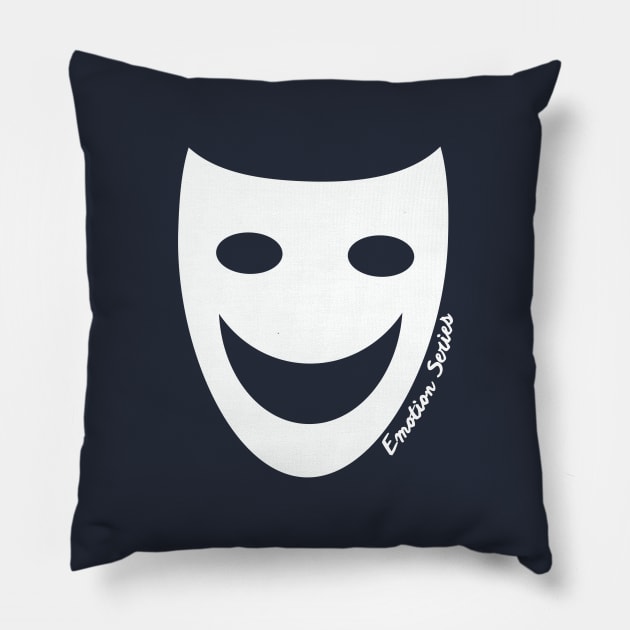 Happiness Joy Jolly Emotion Character Mask Gift Pillow by Freid