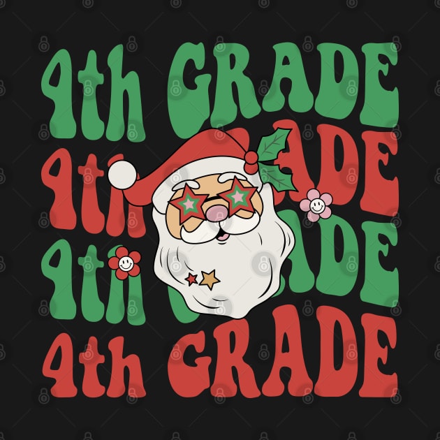 Christmas Teacher 4th Grade Santa Hat Back To School by luxembourgertreatable