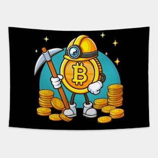 BITCOIN MINER PICKAXE 2024 GOLD MINE Tapestry