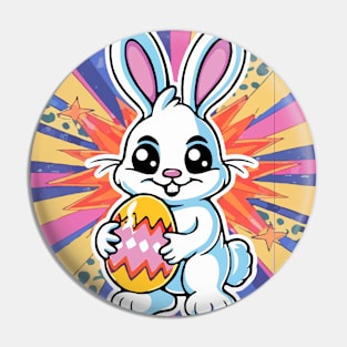 Happy Easter Bunny Pin