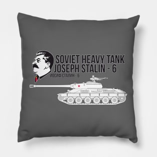 Soviet IS-6 tank and portrait of Stalin Pillow