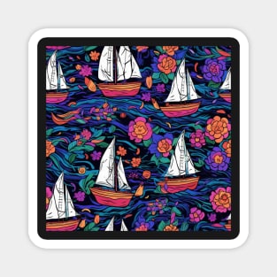 Sailing boats pattern Magnet