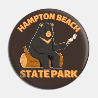 Hampton Beach State Park Camping Bear Pin