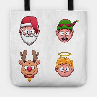 Cute Christmas Faces Tote