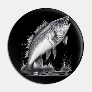 Largemouth Bass Fishing Pin