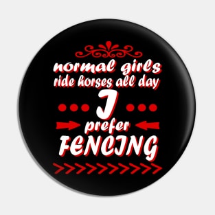 Fencing girl sport gift idea step Pin