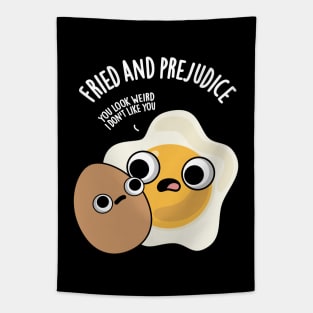 Fried And Prejudice Funny Egg Puns Tapestry