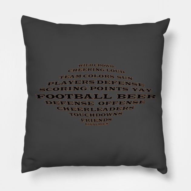 Football Pillow by tshirts88