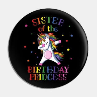 Sister Of The Birthday Princess Unicorn Pin