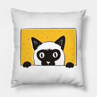 Peeking Cat Pillow