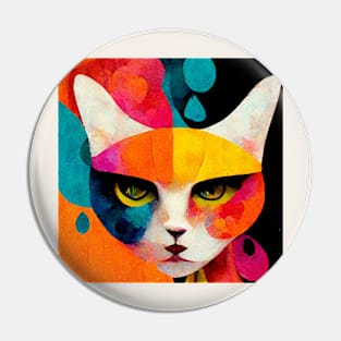 Abstract Cat Pin