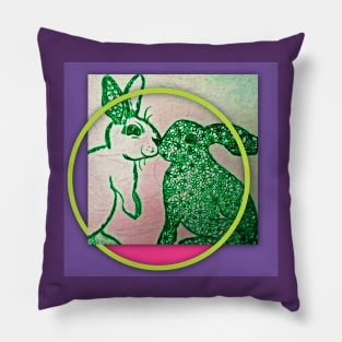 Sealed with a bunny kiss! Pillow