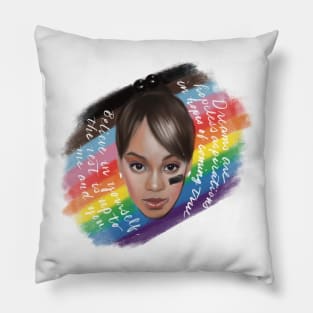 Progress Pride Rainbow Pillow