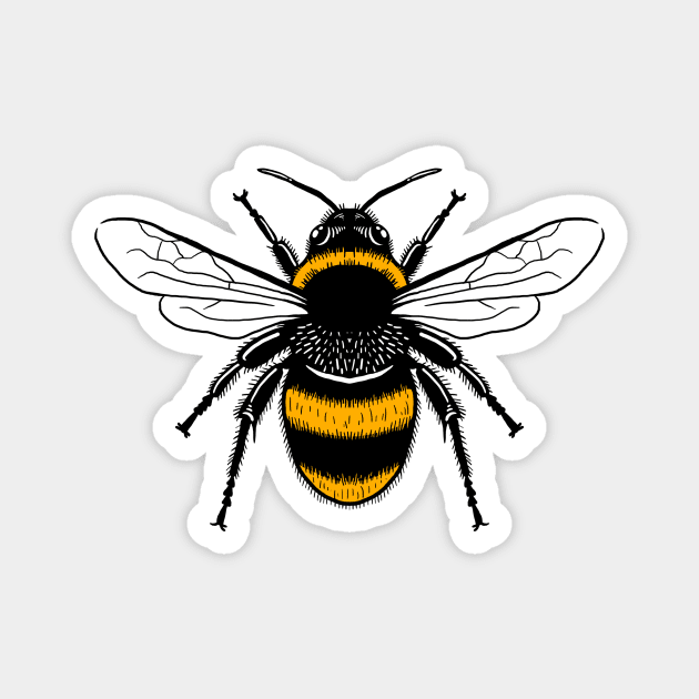 Worker Bee Symbol - Manchester Bee Magnet by dumbshirts