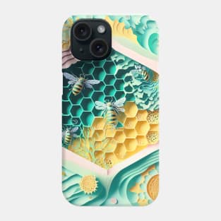 bee nest papercut design Phone Case