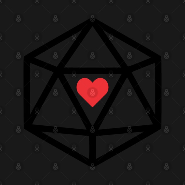 Heart Dice D20 by MimicGaming