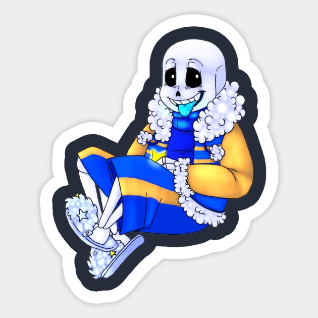 Sans in Outertale - Sans - Sticker | TeePublic