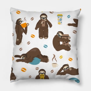 Sloth coffee Pillow