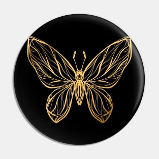 Gold Butterfly Pin