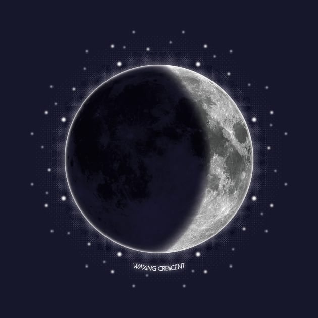 Waxing Crescent - Moon Phases by meownarchy