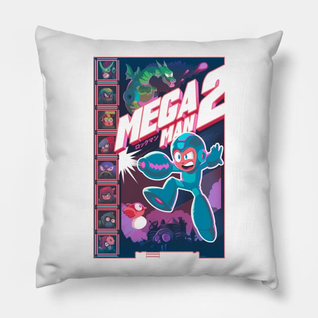 Robot Masters of Mega Man 2 Pillow by Crowsmack