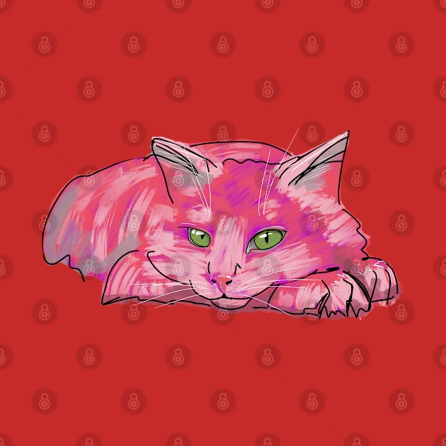 Cotton Candy Cat by ElsewhereArt