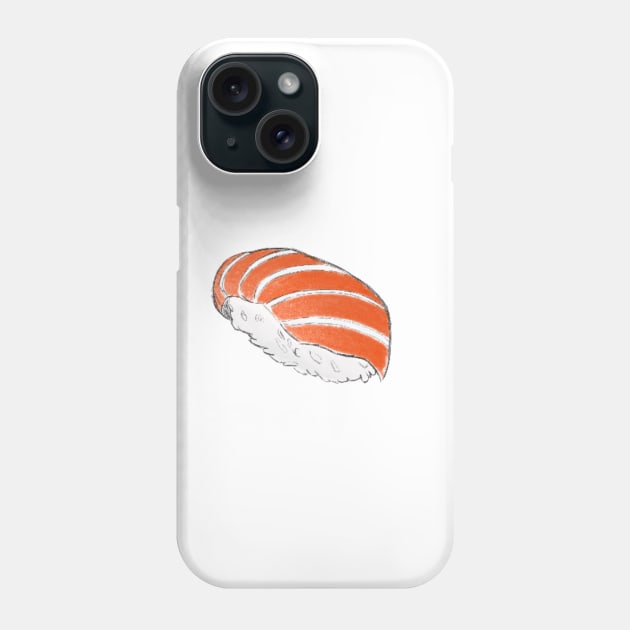 Sushi salmon sticker Phone Case by Uwaki