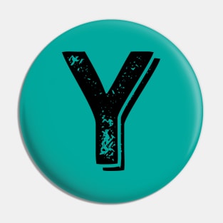 Capital Letter Y Name Initial Monogram Pin