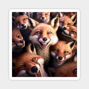 Fox Wild Wild Nature Funny Happy Humor Photo Selfie Magnet