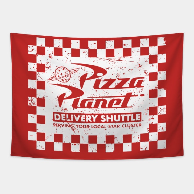 Pizza Planet Tapestry by Abslt Studio