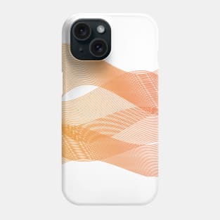 Geometric orange pattern waves Phone Case