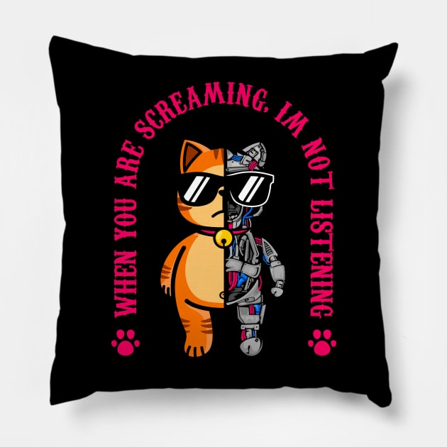 super cat Pillow by spoilerinc