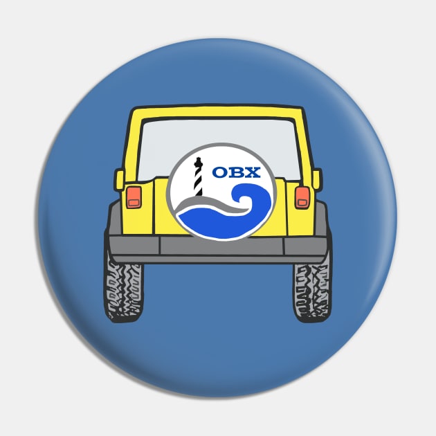 OBX Jeep Yellow Pin by Trent Tides