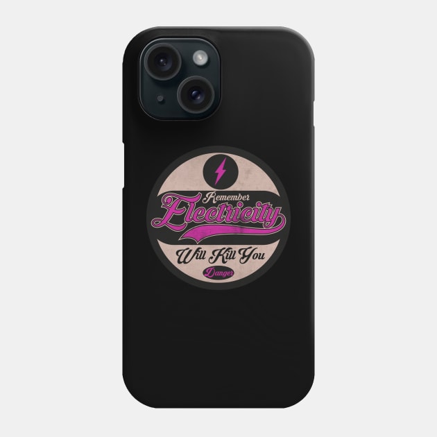 Electricity Will Kill You Purple Phone Case by CTShirts