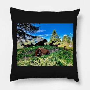 Goats on the mountain Pillow