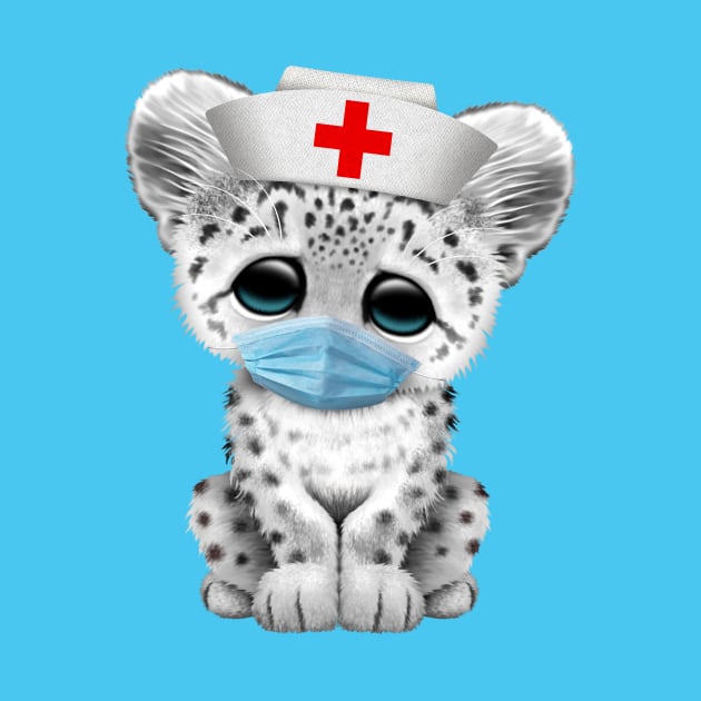 Cute Snow Leopard Cub Nurse by jeffbartels